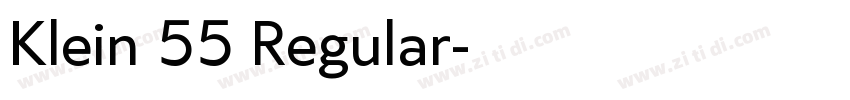 Klein 55 Regular字体转换
